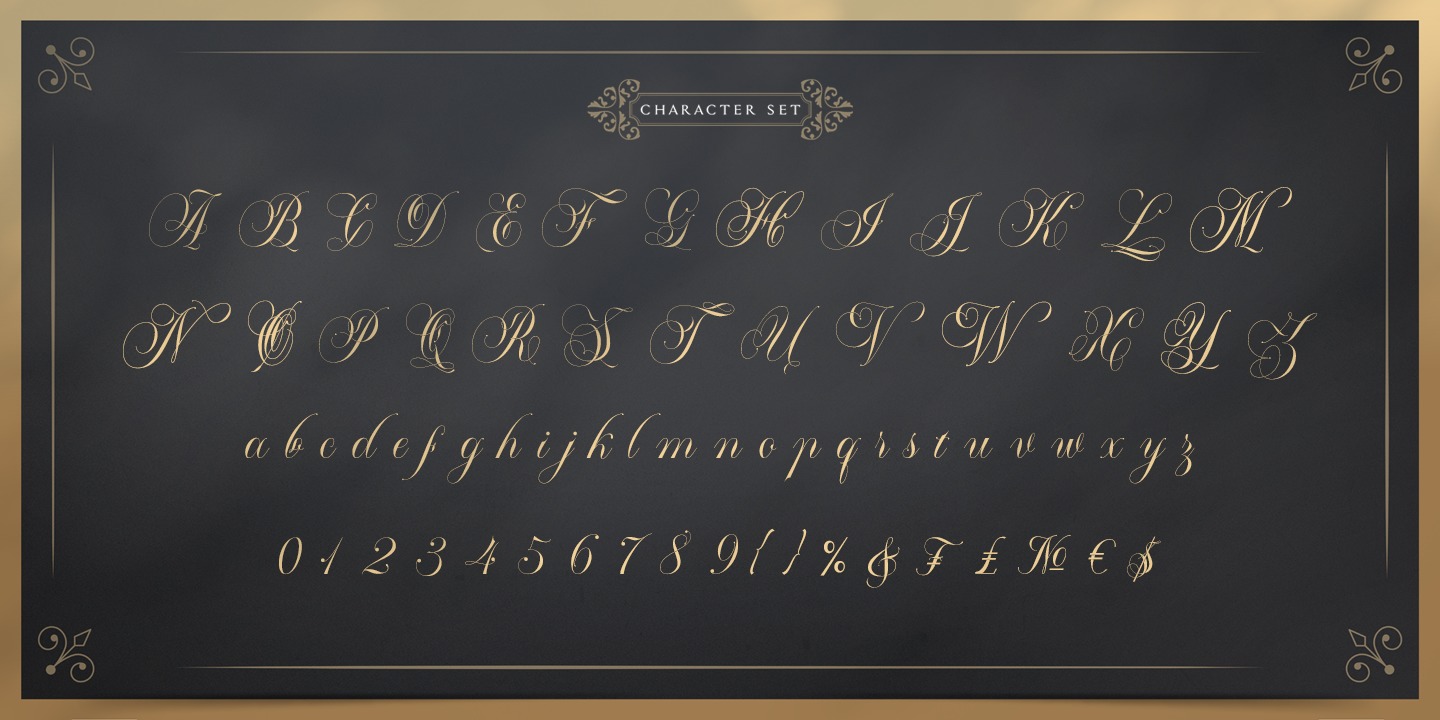 Пример шрифта Mallaire Calligraphy